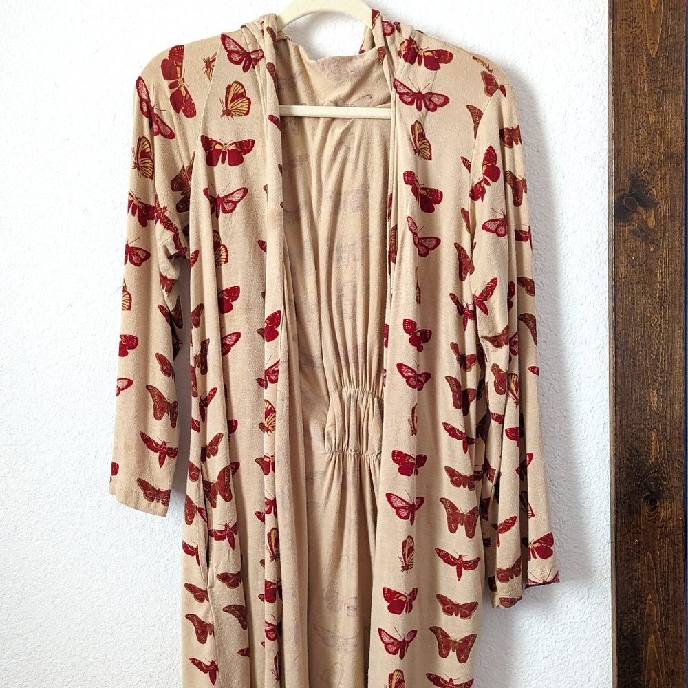 Kate Quinn Moth Print Robe